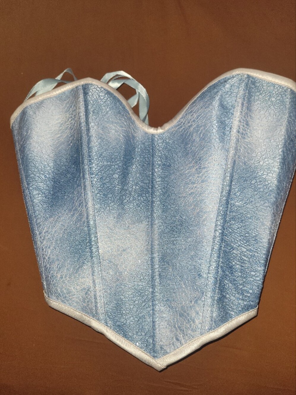 Blue Lace-Up Corset Top Size Small Fairycore Renaissance Costume Festival